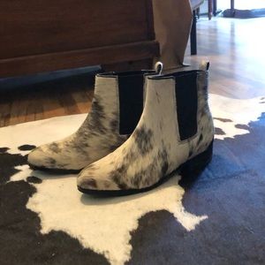 Cowhide Chelsea booties